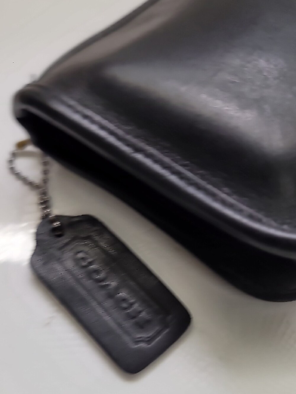 Coach Vintage  Black Leather Cosmetic Case Pouch. - Picture 12 of 14